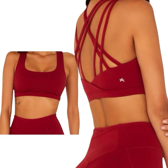 Idyllwind Other - Idyllwind By Miranda Lambert Strappy Sports Bra Red Criss Cross Back Size Large
